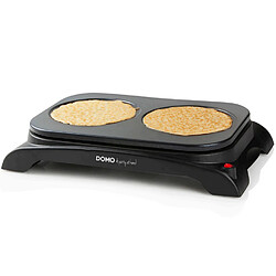 Crêpière 2x18cm 1000w noir - do8715p - DOMO