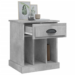 Acheter vidaXL Tables de chevet 2 pcs gris béton 43x36x50 cm