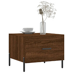 Avis Maison Chic Lot de 2 Tables basses,Table Console pour salon chêne marron 50x50x40 cm bois d'ingénierie -MN47161