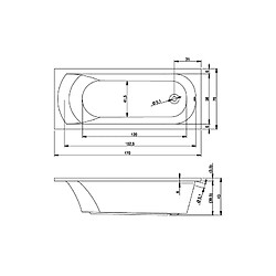Avis Baignoire acrylique RIHO MIAMI 170x70 cm