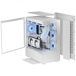 Mars Gaming MC-ULT CUSTOM Gaming Case - Verre Trempé Panoramique - Support E-ATX - Capacité pour 9 Ventilateurs - Double Caméra Verticale - Connectivité USB 3.0 - Couleur Blanc