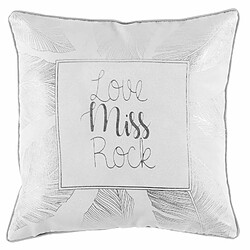 Paris Prix Coussin Déhoussable Veggy 40x40cm Blanc & Argent