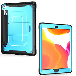 Avis Coque en TPU anti-chute avec béquille et porte-capuchon de stylo bleu pour votre Apple iPad 10.2 (2019)