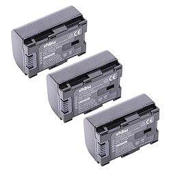 vhbw 3x Batteries compatible avec JVC GZ-HM445, GZ-HM446, GZ-HM450, GZ-HM50 caméra vidéo caméscope (800mAh, 3,6V, Li-ion) avec puce d'information