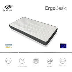 Dormalit Matelas mousse 90X190 ERGO BASIC Épaisseur 12 cm – Rembourrage super soft - Juvénil - idéal pour les lits gigognes