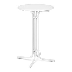 Helloshop26 Mange debout table pliable pliant diamètre 70 cm blanc 14_0002373