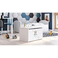 Mpc Coffre a jouets sticker ourson 42x40x73 pas cher