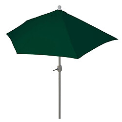 Decoshop26 Parasol demi-rond balcon uv 50+ polyester/aluminium 3kg 300 cm vert sans pied 04_0007904