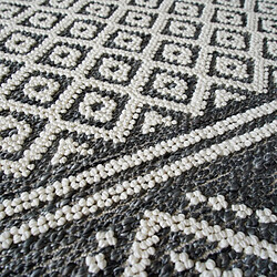 Acheter Thedecofactory MEDIA CROISILLONS - Tapis en polypropylène et coton motif croisillons gris 190x290