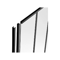 Vente-Unique Poteau de terminaison pour verrière en aluminium thermolaqué - H130 cm - Noir - BAYVIEW