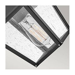 Elstead Lighting Applique murale extérieur Hinkley Aluminium,laiton,verre grainé transparent Noir