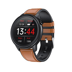 Chrono Montre connectée Chronus pour hommes et femmes, moniteur de fréquence cardiaque et de pression artérielle pour Android IOS-brun