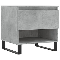 vidaXL Table basse gris béton 50x46x50 cm bois d'ingénierie