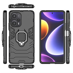 Htdmobiles Coque pour Xiaomi Poco F5 5G / Redmi Note 12 Turbo - housse etui rigide anti choc + film ecran - NOIR