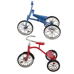 2pcs 1:10 Miniature Simulation Moulé Sous Pression Tricycle Vélo Modèle Vélo Jouet Accessoire