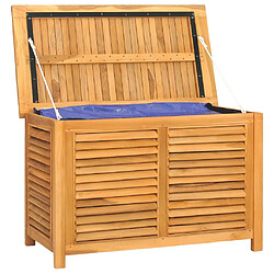 Avis vidaXL Boîte de rangement de jardin et sac 90x50x58cm bois massif teck