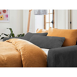 Lisa Design Owen - canapé 3 places convertible - couchage quotidien - matelas 12 cm - en velours côtelé pas cher