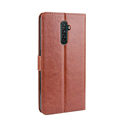 Avis Wewoo Housse Coque Pour Oppo Reno Ace Retro Texture Crazy Horse Etui à rabat horizontal en cuir avec support & fentes cartes et cadre photo Marron