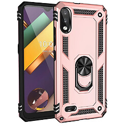 Coque en TPU Anti-chute hybride avec béquille or rose pour votre LG K22