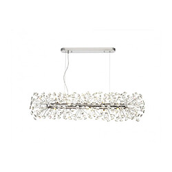 Luminaire Center Suspension 10 ampoules Cristal k9 Chrome poli