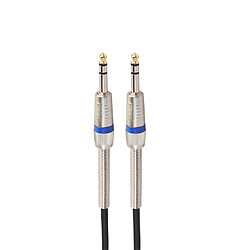 Avis 2x Câble 1/4" Stéréo Cordon Audio 6.35mm Microphone Câble Pour Instrument Musique