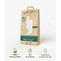 BIGBEN Spray nettoyant et désinfectant pour écran 100 % Recyclé et Recyclable Just Green