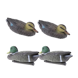 2 Paires Réaliste Canard Colvert Leurre Jouet Drake Figurine Ornement Chasse Leurre