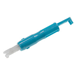 vhbw Enfileur d'aiguille pour machine à coudre domestique - plastique, longueur 7 cm, bleu