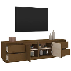 Acheter vidaXL Meuble TV Marron miel 176x37x47,5 cm Bois de pin massif