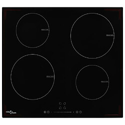 vidaXL Plaque de cuisson à induction 4 brûleurs Contrôle tactile 7000W