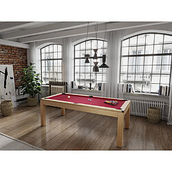 Vente-Unique Table transformable - Billard & Ping-pong BALTHAZAR - 213*112*81.5cm - Rouge