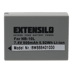 Vhbw EXTENSILO Batterie compatible avec Canon PowerShot G1 X, SX40 HS appareil photo, reflex numérique (800mAh, 7,4V, Li-ion)