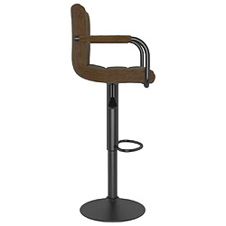 Avis vidaXL Tabouret de bar Marron Tissu