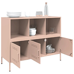 Acheter vidaXL Buffet rose 100,5x39x79 cm acier