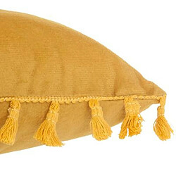 Coussin Déco à Pompons Ocea 30x50cm Ocre