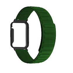 Bracelet en silicone magnétique, à déclenchement rapide pour votre Xiaomi Mi Band 7 Pro - vert armé