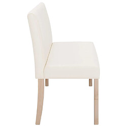 Acheter Helloshop26 Banquette pouf tabouret meuble banc 139 cm crème synthétique 3002077