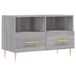 vidaXL Meuble TV Sonoma gris 80x36x50 cm Bois d'ingénierie