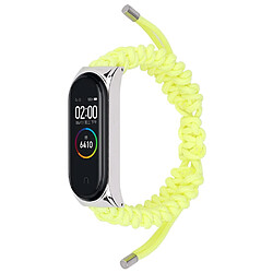 Bracelet en nylon corde tressée, réglable, jaune pour votre Xiaomi Mi Band 5/6