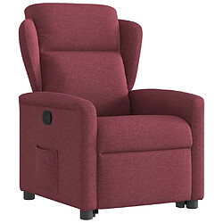 Avis vidaXL Fauteuil inclinable rouge bordeaux tissu