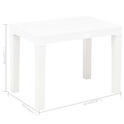 vidaXL Bancs de jardin lot de 2 Blanc Plastique pas cher