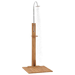 Avis vidaXL Douche de jardin 75x75x210 cm bois de teck solide