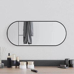 Maison Chic Miroir mural | Miroir Décoration pour Maison Salle de Bain Noir 60x25 cm Ovale -GKD52417