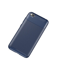 Wewoo Coque en TPU antichoc Texture fibre de carbone Beetle Series pour XiaoMi RedMi Go (Bleu)