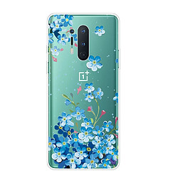 Coque en TPU impression de motifs souple fleur bleue pour votre OnePlus 8 Pro