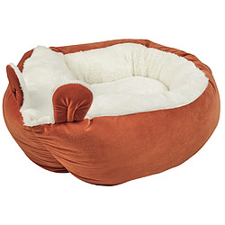 Beliani Lit pour animal HASSA Velours Orange pas cher