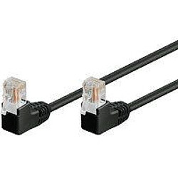 Disney U/UTP CAT5e 0.25M Black PVC Unshielded Network Cable, 90° Angled, PVC, 4x2xAWG 26 CCA, 0.25 Meter