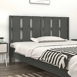 Maison Chic Tête de lit scandinave pour lit adulte,Meuble de chambre Gris 155,5x4x100 cm Bois massif de pin -MN64282