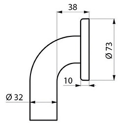 Avis Delabie - Barre d'appui droite Ø 32 mm 300mm