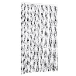 vidaXL Rideau anti-mouches gris clair et gris foncé 118x220cm chenille